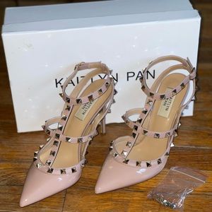 Kaitlyn Pan Studded Ankle Strap Heel